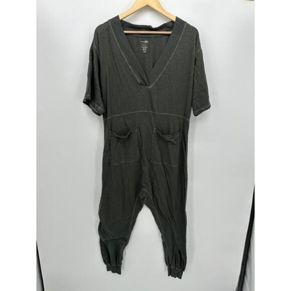 Natural Life Women Charlie One Piece Jumpsuit  XS Green‎ Cotton Oversized Cotton